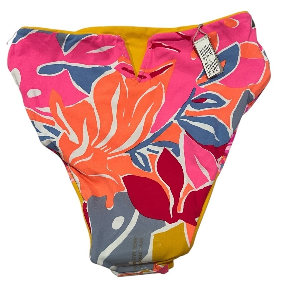 NWT Maaji Women’s High Waisted Reversible Tropical Floral Swim Bottoms in size S - Picture 3 of 8